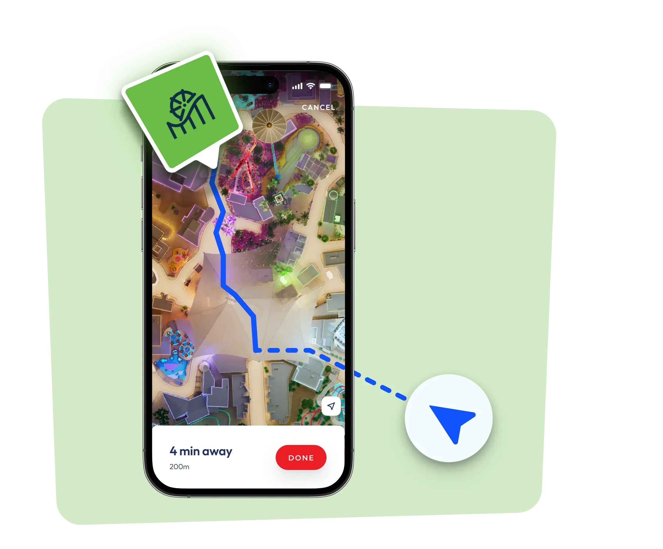 Optimize walking routes across the theme park